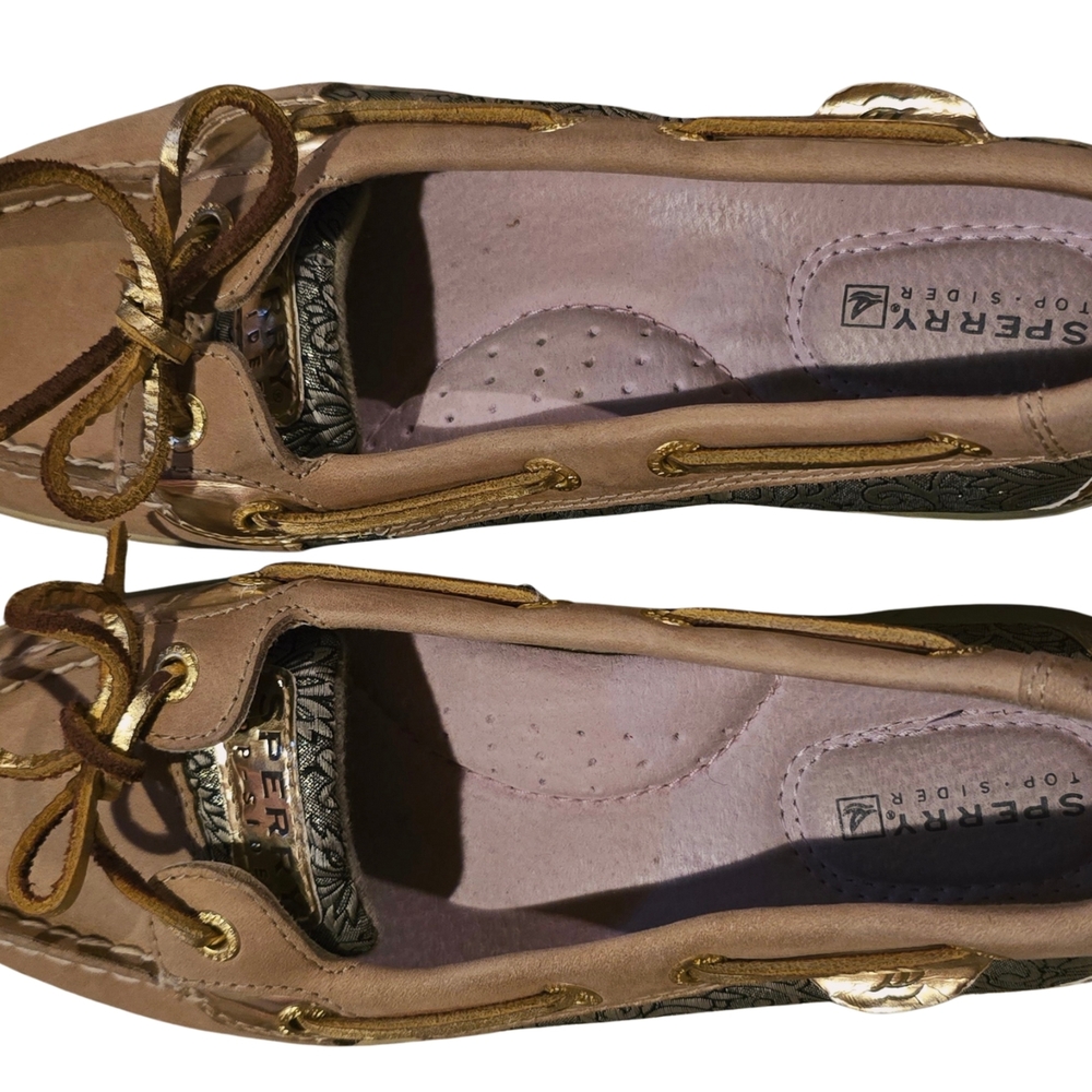 Sperry Women's Brown Loafers with Gold Accents